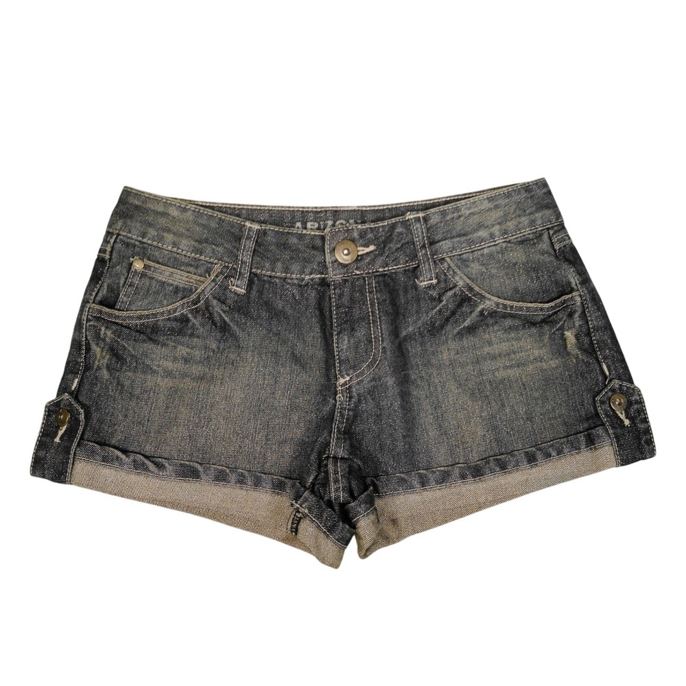 ARIZONA JEAN CO Distressed‎ Denim Shorts Womens Size 5 Cuffed Button Fly